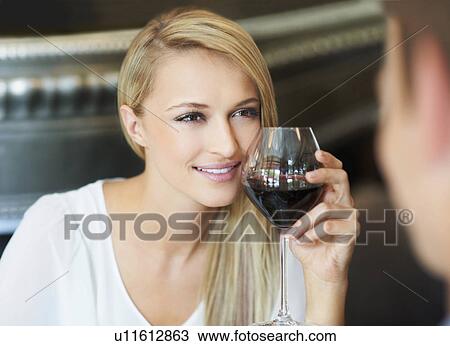 Woman drinking wine View Large Photo Image Stock Image - Woman drinking wine. Fotosearch