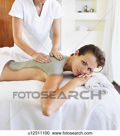 Woman receiving spa treatment View Large Photo Image Stock Image - Woman receiving spa treatment. Fotosearch