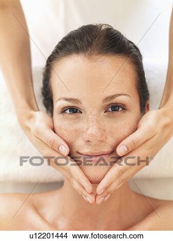 Picture - Woman relaxing in spa. Fotosearch