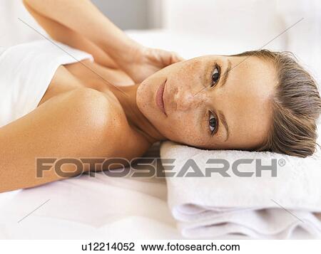 Woman relaxing in spa View Large Photo Image Stock Image - Woman relaxing in spa. Fotosearch