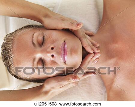 Stock Photo - Woman relaxing in spa. Fotosearch