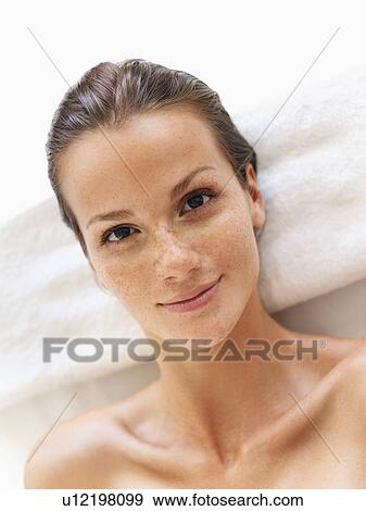 Stock Photo - Woman relaxing in spa. Fotosearch