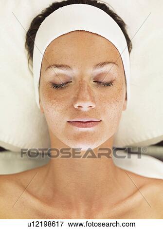 Stock Photo - Woman relaxing in spa. Fotosearch