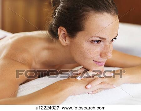 Woman relaxing in spa View Large Photo Image Stock Photo - Woman relaxing in spa. Fotosearch