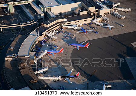 Stock Image - Aerials of Boston Logan International Airport. Fotosearch