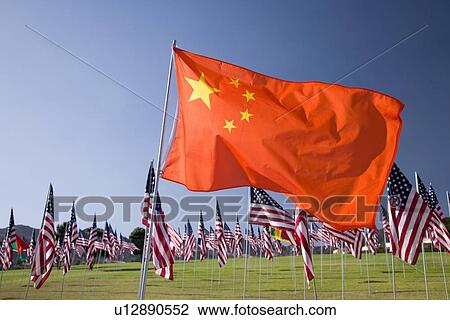 Chinese & US Flag View Large Photo Image Stock Image - Chinese & US Flag. Fotosearch