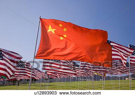 Chinese & US Flag View Large Photo Image Stock Image - Chinese & US Flag. Fotosearch