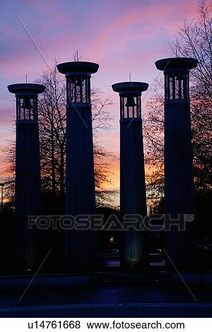 Colonnade in a park, 95 Bell Carillons at Sunset, Nashville, TN View Large Photo Image Stock Photo - Colonnade in a park, 95 Bell Carillons at Sunset, Nashville, TN. Fotosearch