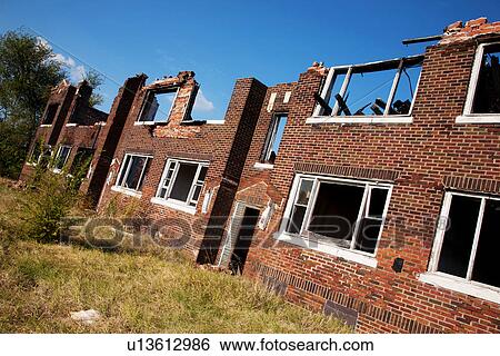 Deserted red brick apartments East St. Louis View Large Photo Image Stock Photograph - Deserted red brick apartments East St. Louis. Fotosearch