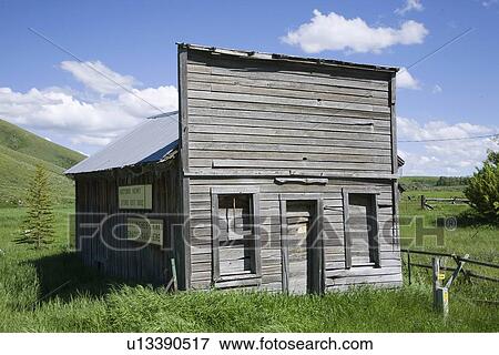 Stock Photo - Deserted western town front. Fotosearch