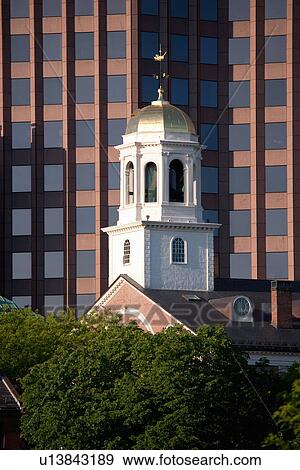 Stock Photo - Faneuil Hall Weather Vane Tower, Boston, MA. Fotosearch