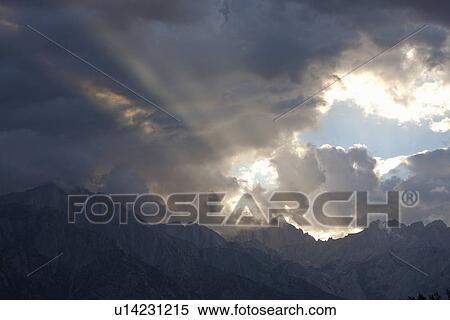 God Rays, Sierras, Route 395, CA View Large Photo Image Stock Photography - God Rays, Sierras, Route 395, CA. Fotosearch