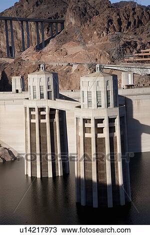 Stock Image - Hoover Dam, near Boulder City and Las Vegas, Nevada. Fotosearch