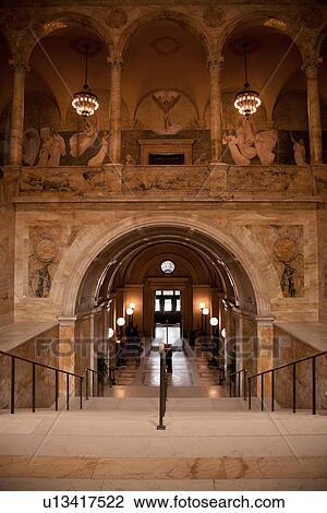 Interior view of Boston Public Library, McKim Building, Boston, MA View Large Photo Image Stock Image - Interior view of Boston Public Library, McKim Building, Boston, MA. Fotosearch