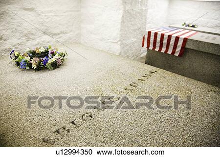Stock Image - John Adams and John Quincy Adams Burial Tomb. Fotosearch
