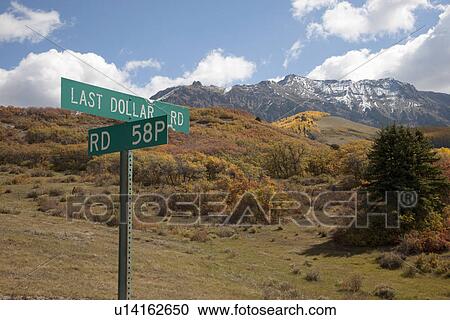 Stock Image - Last Dollar Ranch, San Juan Mountains, Hastings Mesa, outside Ridgway, Co. Fotosearch