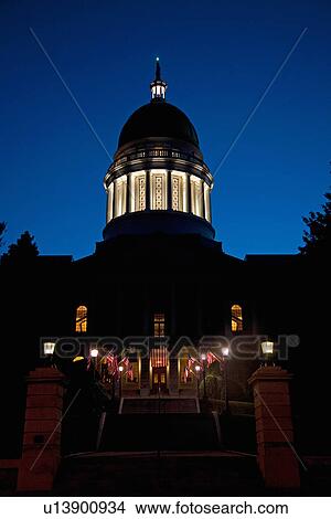 Picture - Maine State Capitol Building, Augusta Maine. Fotosearch