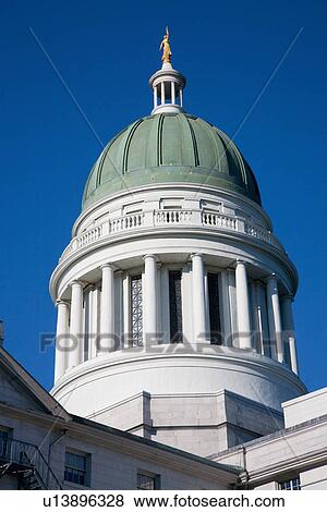 Stock Photo - Maine State Capitol Building, Augusta Maine. Fotosearch