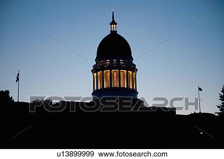 Stock Photo - Maine State Capitol Building, Augusta Maine. Fotosearch