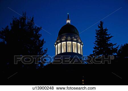 Stock Photo - Maine State Capitol Building, Augusta Maine. Fotosearch