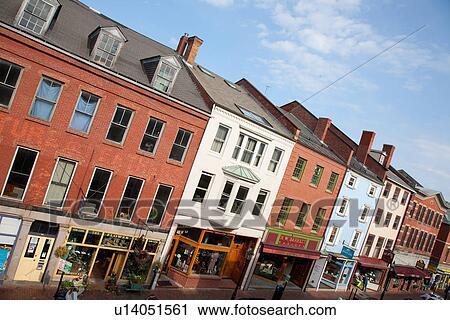 Market Street, Portsmouth, New Hampshire, Main Street USA View Large Photo Image Stock Image - Market Street, Portsmouth, New Hampshire, Main Street USA. Fotosearch
