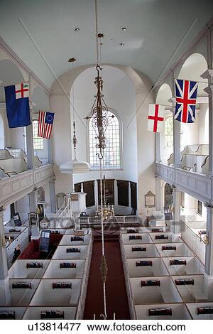 Stock Photo - Old North Church, now known as Christ Church, North End, Boston, MA. Fotosearch