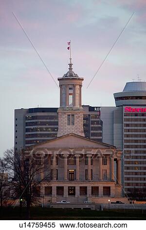 Stock Photography - State Capitol of Tennessee, Nashville at dusk. Fotosearch