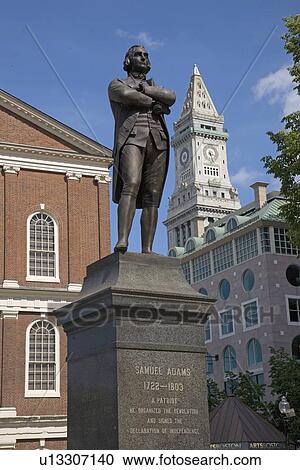 Stock Image - Statue of Revolutionary Patriot, Samuel Adams. Fotosearch