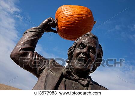 Statue of Senator Stephen Douglas and pumpkin View Large Photo Image Stock Image - Statue of Senator Stephen Douglas and pumpkin. Fotosearch