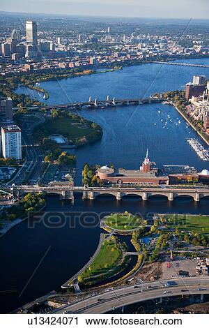 Stock Image - Sunrise Aerials of Boston and New England. Fotosearch