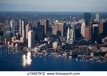 Stock Image - Sunrise Aerials of Boston and New England. Fotosearch