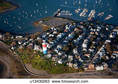 Stock Image - Sunrise Aerials of Boston and New England. Fotosearch