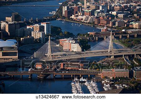 Stock Photo - Sunrise Aerials of Boston and New England. Fotosearch