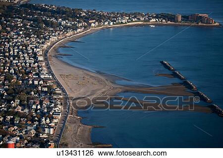 Stock Photograph - Sunrise Aerials of Boston and New England. Fotosearch