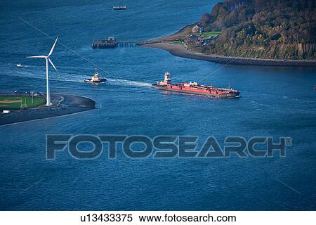 Stock Photography - Sunrise Aerials of Boston Skyline and New England. Fotosearch