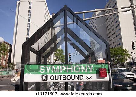 Stock Photo - Symphony Subway stop, Boston, MA. Fotosearch