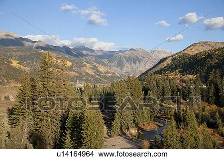Picture - Telluride Colorado in autumn. Fotosearch