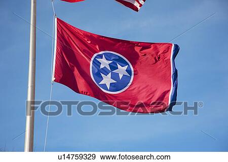 Tennessee State Flag and Blue Sky View Large Photo Image Stock Photo - Tennessee State Flag and Blue Sky. Fotosearch