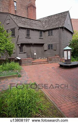 Stock Photo - The Paul Revere House, Historic North End, Boston, MA. Fotosearch