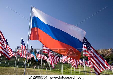 US and Russian Flag View Large Photo Image Picture - US and Russian Flag. Fotosearch