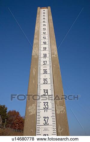 Water flood gage Cumberland River, Nashville, TN View Large Photo Image Stock Photo - Water flood gage Cumberland River, Nashville, TN. Fotosearch