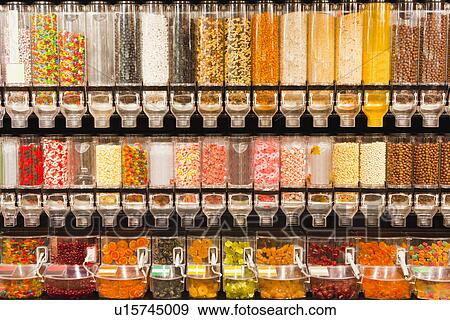 Bulk dry goods for sale in market View Large Photo Image Stock Photo - Bulk dry goods for sale in market. Fotosearch