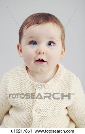 Close up of baby girls face View Large Photo Image Stock Image - Close up of baby girls face. Fotosearch