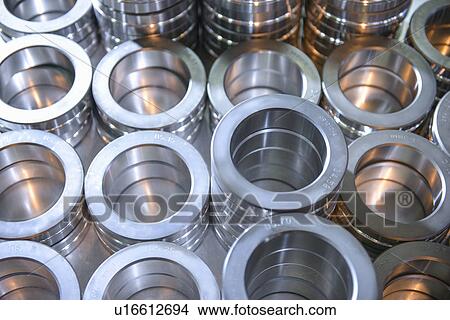Close up of steel rings in factory View Large Photo Image Picture - Close up of steel rings in factory. Fotosearch