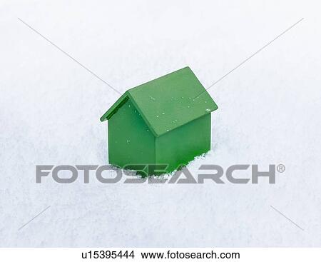 Model house sitting in snow View Large Photo Image Picture - Model house sitting in snow. Fotosearch
