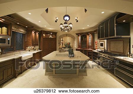 Classic Kitchen View Large Photo Image Stock Image - Classic Kitchen. Fotosearch