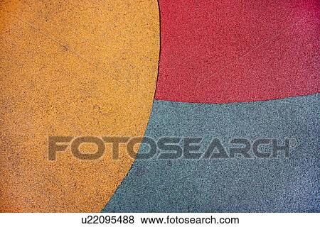 Close up of playground colored ground View Large Photo Image Stock Photo - Close up of playground colored ground. Fotosearch