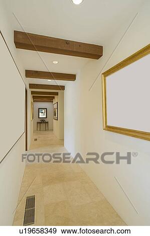 Empty hallway in house View Large Photo Image Stock Photo - Empty hallway in house. Fotosearch