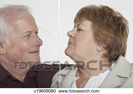 Senior couple ripped apart due to relationship difficulties View Large Photo Image Stock Image - Senior couple ripped apart due to relationship difficulties. Fotosearch