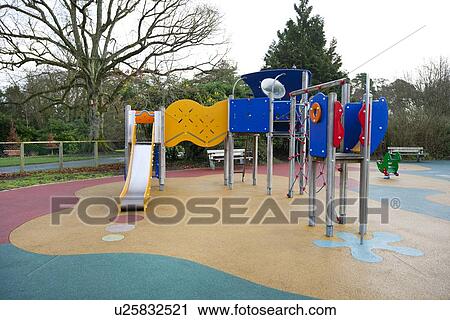 Slide and other equipment in a children's play ground View Large Photo Image Stock Image - Slide and other equipment in a children's play ground. Fotosearch
